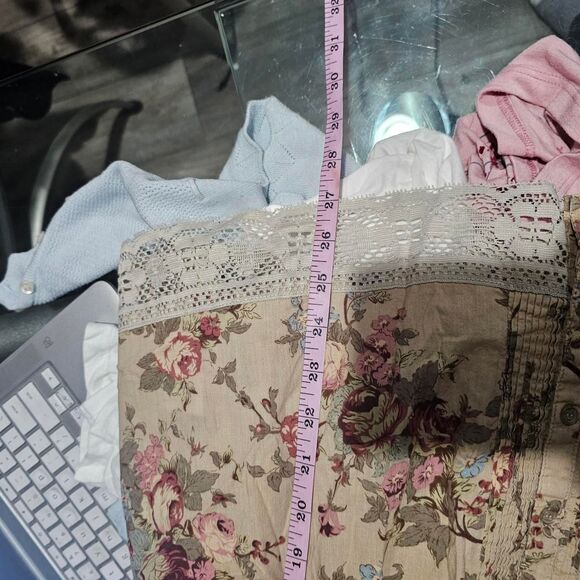 vintage y2k 2000s floral coquette whimsigoth babydoll top - Picture 4 of 6